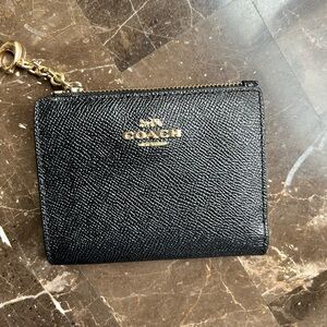 Coach Black Textured Card Holder